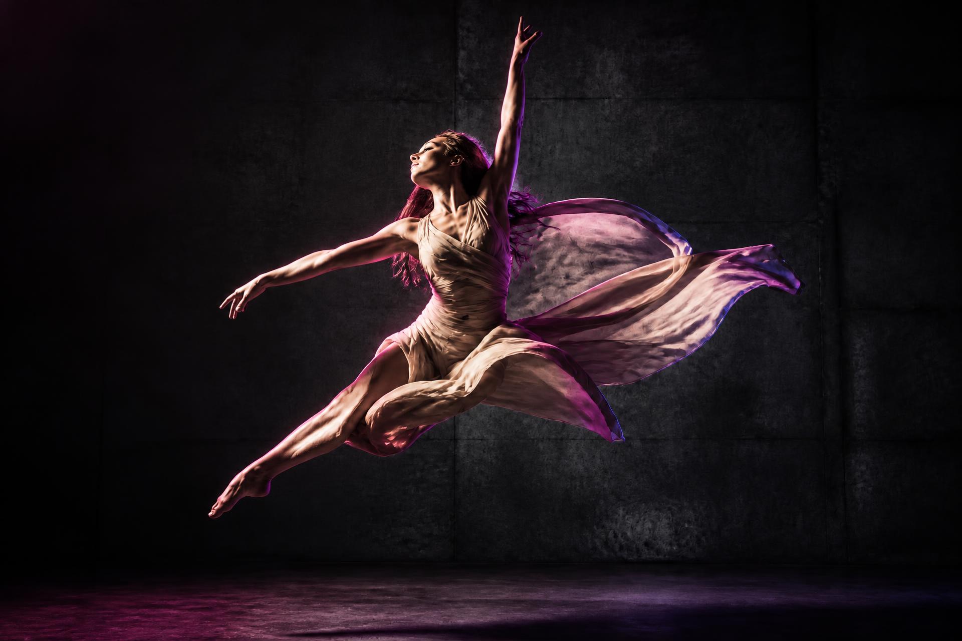 Immagine figurativa di danza, espressione e movimento